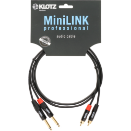 KLOTZ KT-CJ150 MINILINK PRO TWIN CABLE BLACK 1.5 M