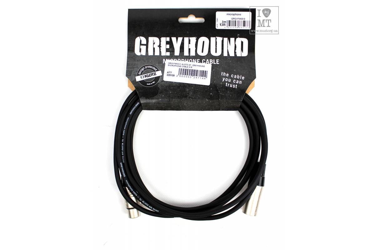KLOTZ GREYHOUND MICROPHONE CABLE 3 M ������ ����������. �������: 3 �