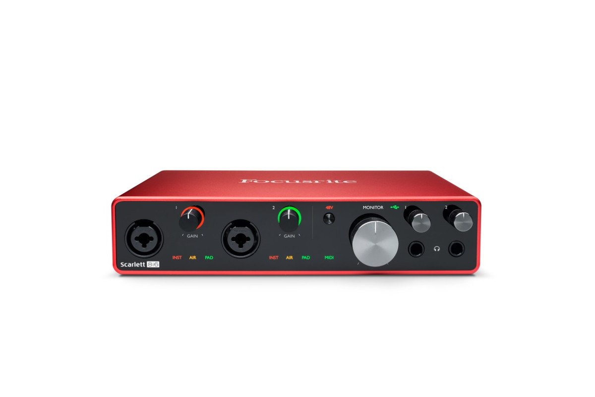 FOCUSRITE Scarlett 8i6 3rd Gen ������������. ˳����� �����: 2 x XLR-1/4" (mic/Hi-Z); 4 x 1/4" (line), USB