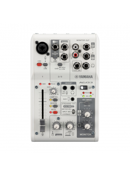 YAMAHA AG03MK2 LSPK LIVE STREAMING PACK (WHITE) ��������� �������: 30 �� � 20 ���