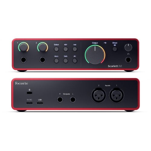 FOCUSRITE Scarlett 2i2 4th Gen ������������. �������� �����: 2 x XLR, 2 x 1/4"