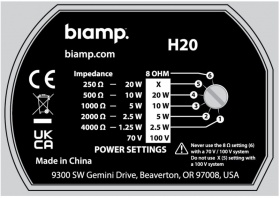 Biamp H20-G �������� �����������. ����������: 20 ��