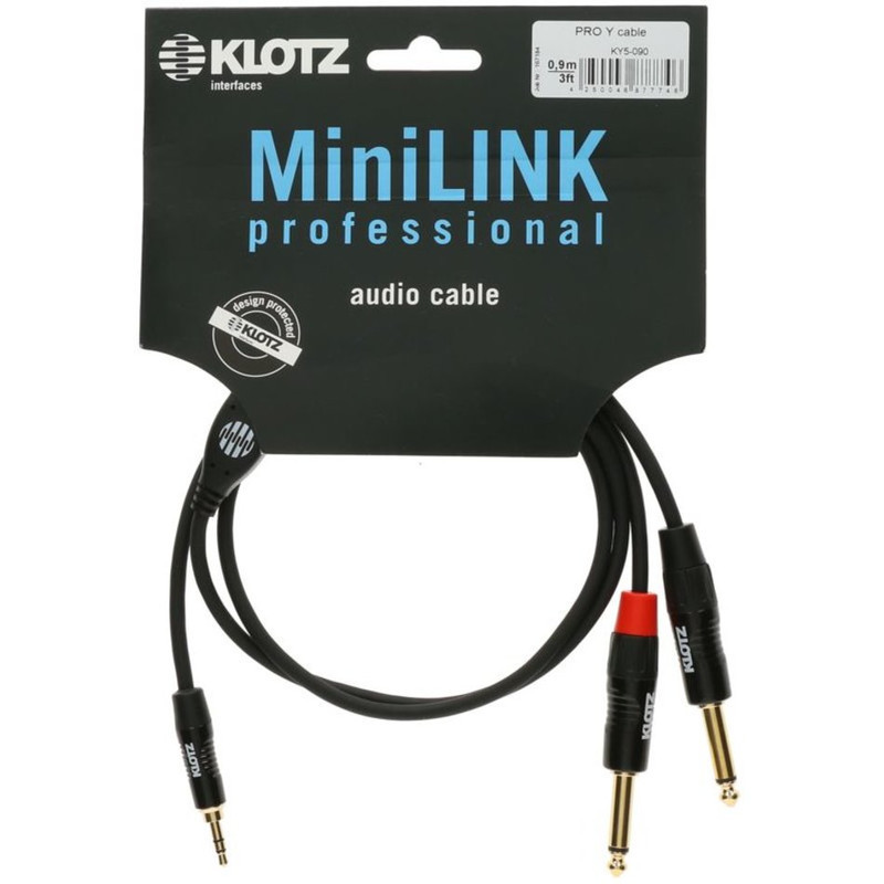 KLOTZ KY5-300 MINILINK PRO Y-CABLE BLACK 3 M ������������ ������. ���`���: miniJack - 2 Jack