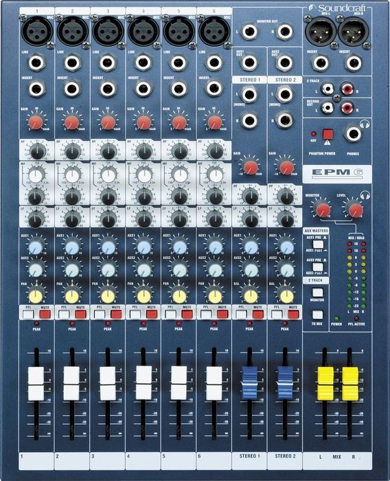 SOUNDCRAFT EPM6 ���������� 8-��������� �������� ����� USB ���������, 6 ���������� �����, 2 �������