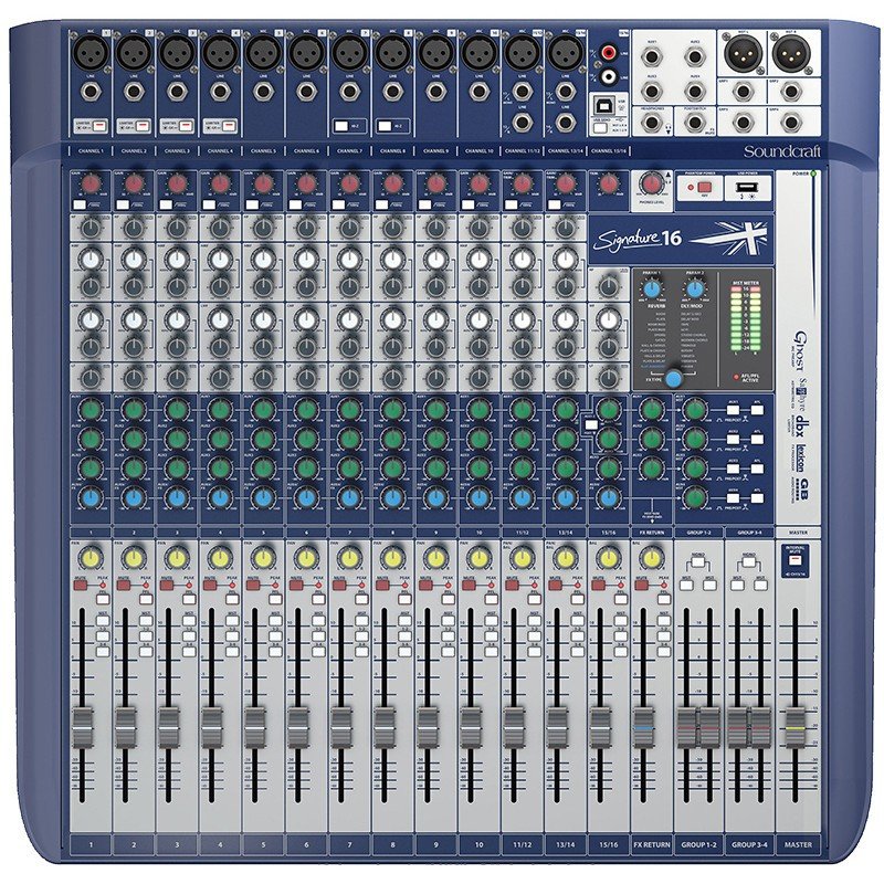 SOUNDCRAFT Signature 16 16-��������� ���������� �����. USB ���������, 12 ���������� �����, 4 �������