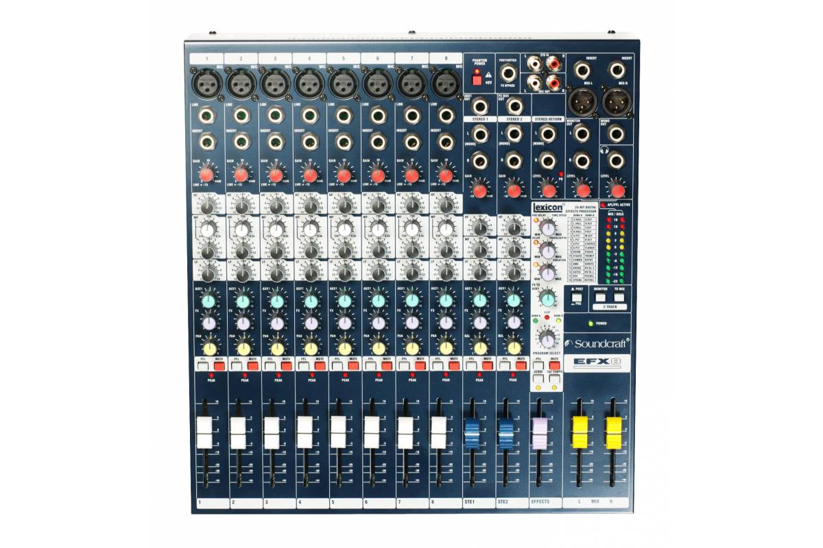 SOUNDCRAFT EFX8 ̳������� �����. USB ���������, 8 ���������� �����