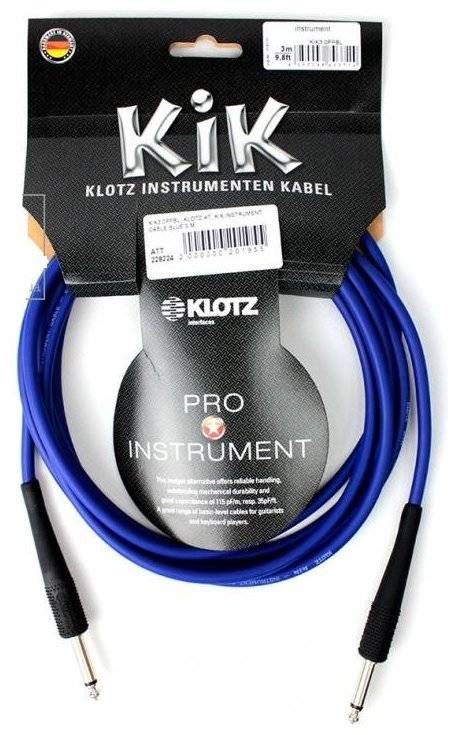 KLOTZ KIK INSTRUMENT CABLE BLUE 3 M ������ ����������������. �������: 3 �