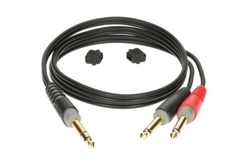 KLOTZ AY5 Y-CABLE STEREO MINI JACK - 2xJACK MONO BLACK 3 M ������ ������������. �������: 3 �