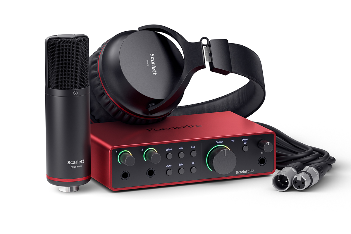 FOCUSRITE Scarlett 2i2 Studio 4th Gen ������������.  �������� �����: 2 x XLR, 2 x 1/4"