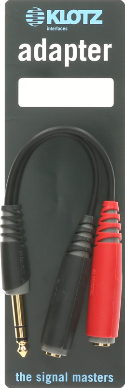 KLOTZ AYS-1 Y-CABLE ADAPTER BLACK �������. ���`���: Jack - 2 Jack