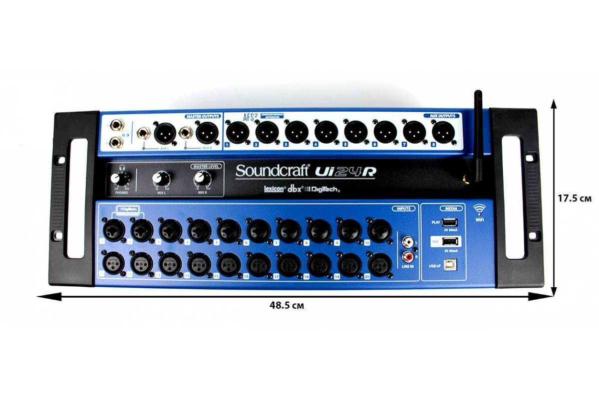 SOUNDCRAFT Ui-24R ̳������� �����. USB ���������, 20 ���������� �����, 4 �������