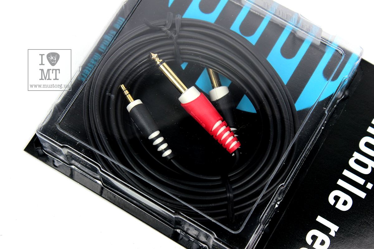 KLOTZ AY5 Y-CABLE STEREO MINI JACK - 2xJACK MONO BLACK 1 M ������ ������������. �������: 1 �