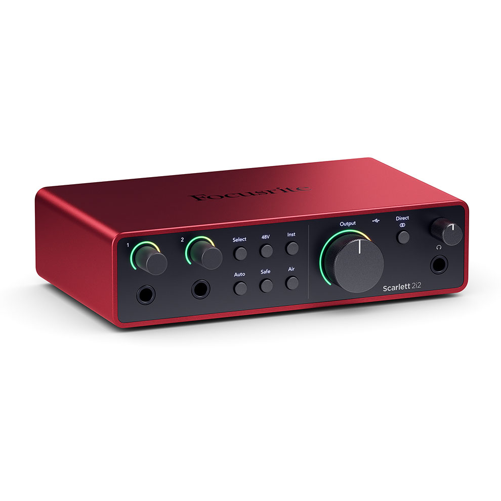 FOCUSRITE Scarlett 2i2 4th Gen ������������. �������� �����: 2 x XLR, 2 x 1/4"